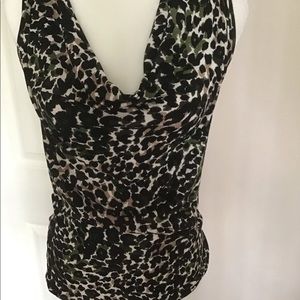 LAUNDRY BY SHELLI SEGAL CAMO RACERBACK TOP